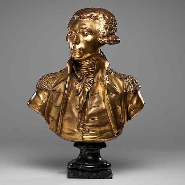 Appraisal: Marquis de Lafayette Bust After Jean-Antoine Houdon After Jean-Antoine Houdon