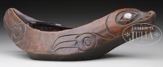 Appraisal: TLINGIT CARVED OTTER BIRD TRANSFORMATION BOWL First quarter th century