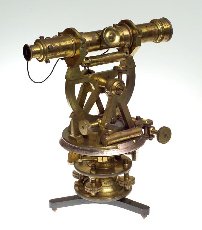 Appraisal: th CENTURY BRASS TRANSIT THEODOLITE the sighting tube mounted on