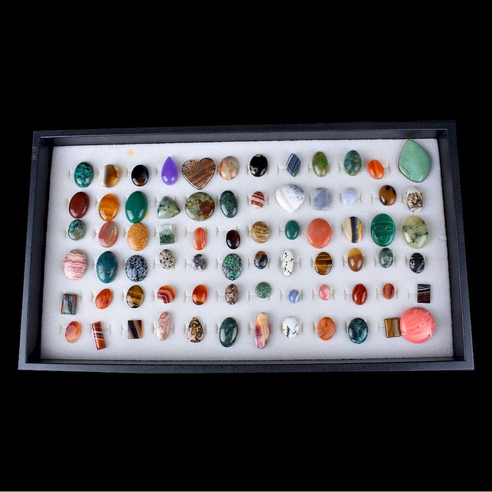 Appraisal: Agate Hardstone Lot Piece Carved Polished Agate and Hard Stone