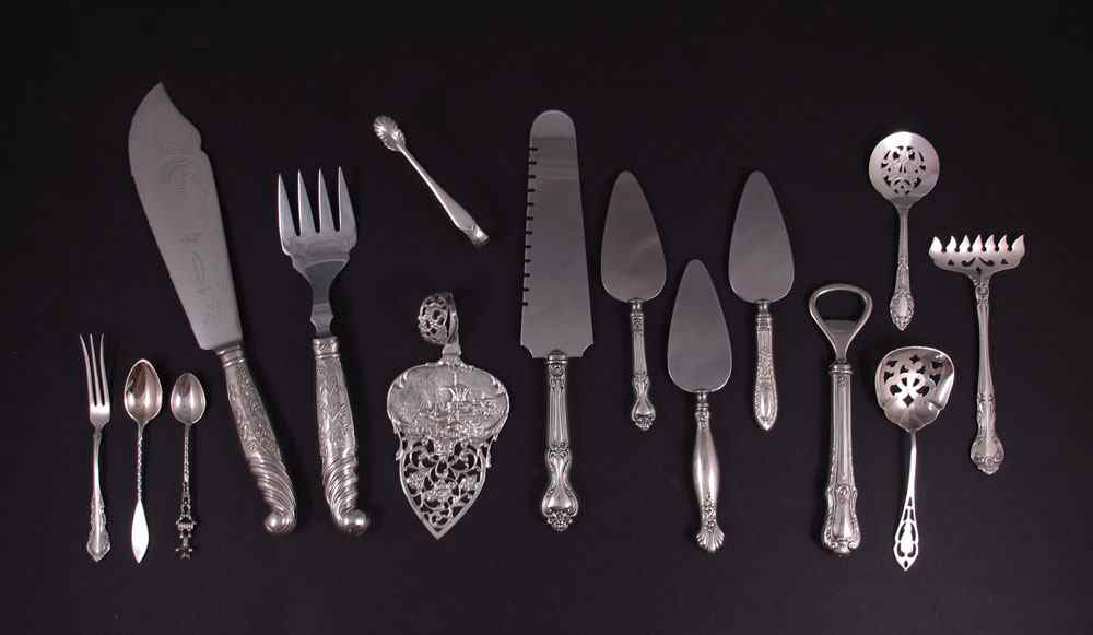 Appraisal: ESTATE COLLECTION OF STERLING SERVING PIECES Approx pieces assorted sterling