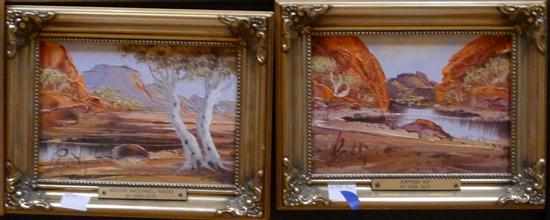 Appraisal: HENK GUTH PAIR OF WORKS OIL ON CANVAS BOARD