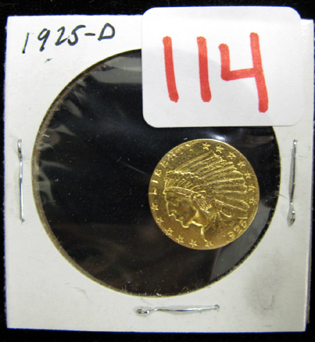 Appraisal: U S TWO AND ONE-HALF DOLLAR GOLD COIN Indian head