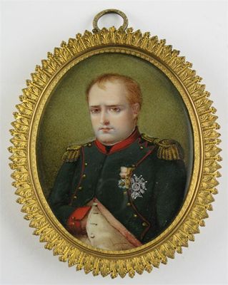 Appraisal: French School th Century Portrait of Napoleon half length in