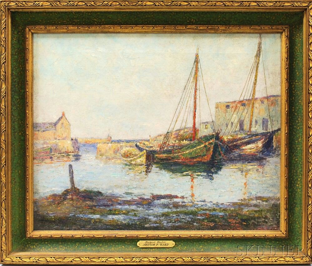 Appraisal: Arthur E Ward American - Low Tide Rockport Harbor Signed