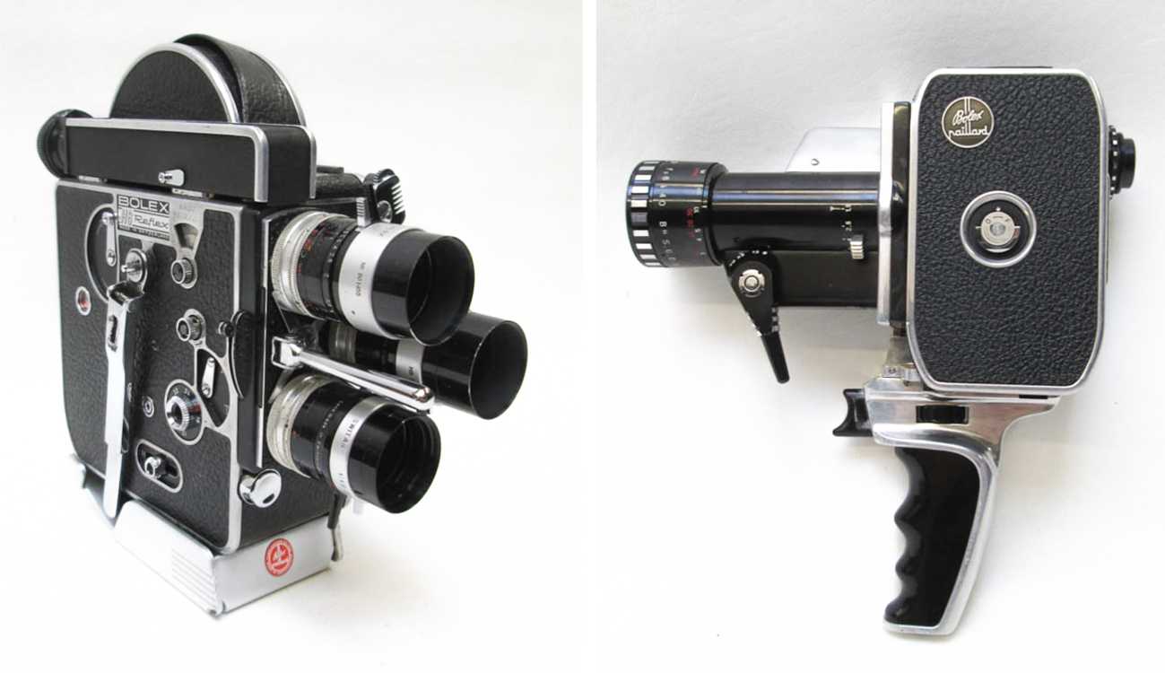 Appraisal: TWO VINTAGE BOLEX MOVIE CAMERAS the first a H Reflex