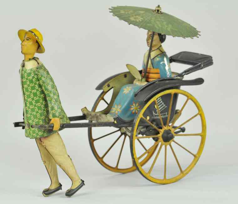 Appraisal: LEHMANN MASUYAMA Germany lithographed and hand painted tin attractive toy