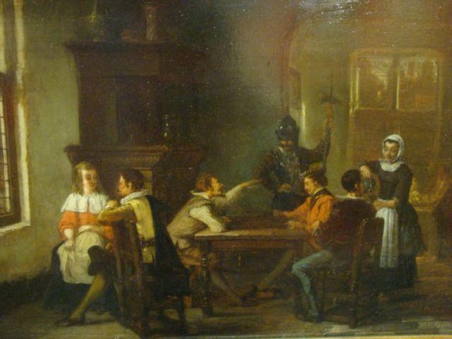 Appraisal: COL David th C Oil Panel Tavern Genre Scene Signed