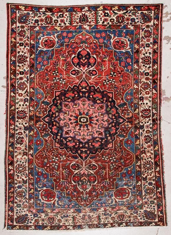 Appraisal: Semi-Antique Baktiari Rug Persia ' x ' '' Semi-Antique Baktiari