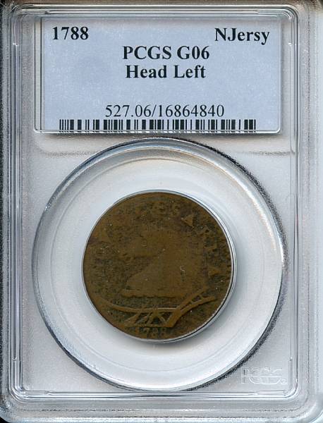 Appraisal: New Jersey Copper Head Left Good PCGS Maris -f R