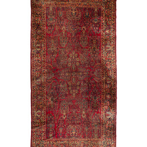 Appraisal: A Sarouk Wool Rug Early th Century feet inches x