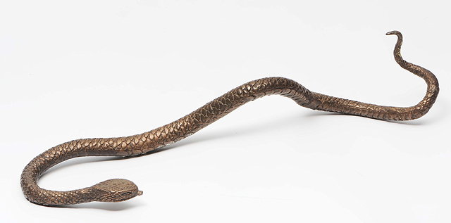 Appraisal: A BRONZE FIGURE OF A VIPER with writhen body cm