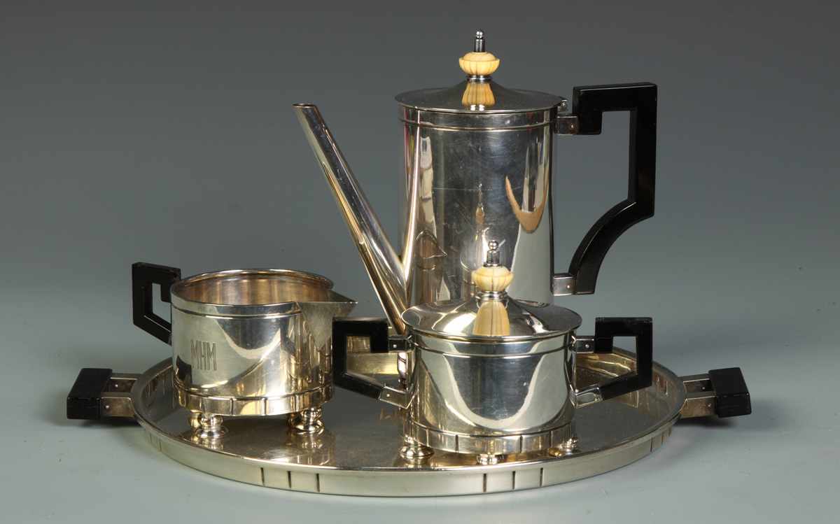 Appraisal: Gorham Eric Magnussen Art Deco Pc Sterling Tea Set w