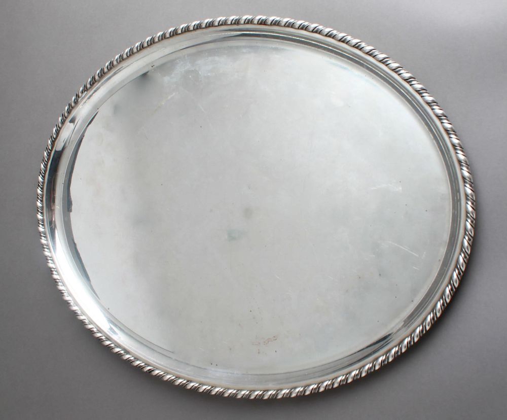 Appraisal: Sandona Vincenza Continental Silver Oval Tray Sandona Vicenza Italian Continental