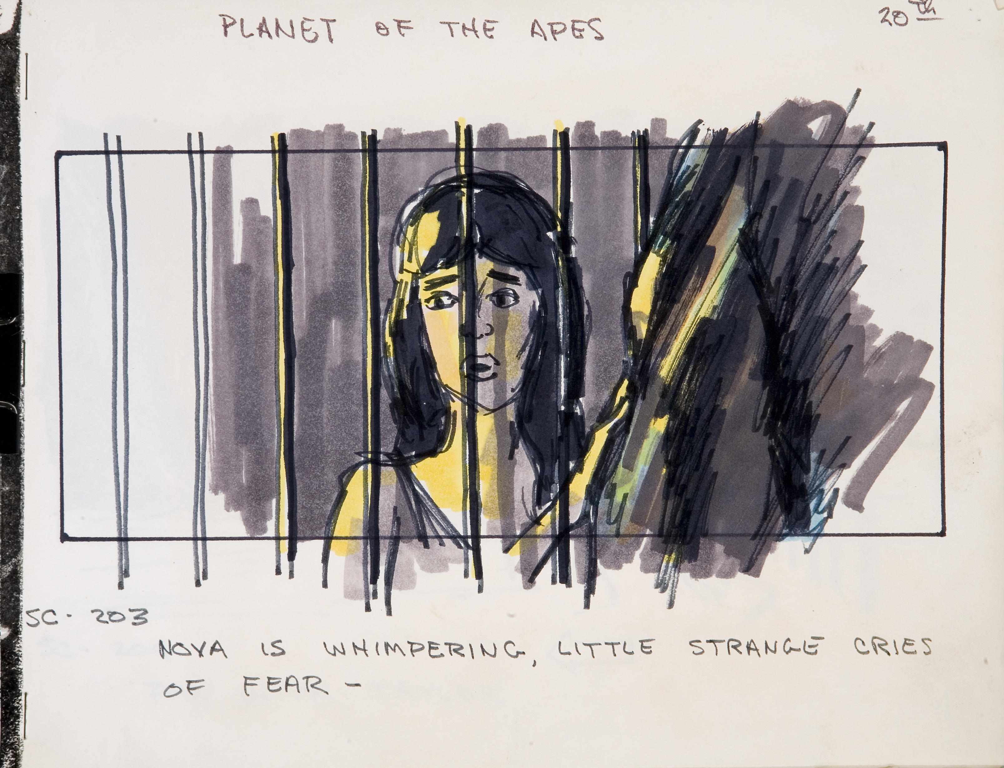 Appraisal: Collection of production sketches from Planet of the Apes A