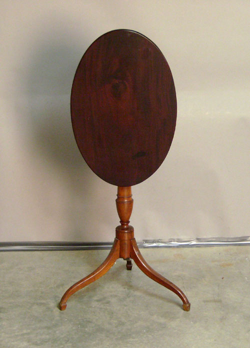 Appraisal: Federal mahogany candlestand early th c h w