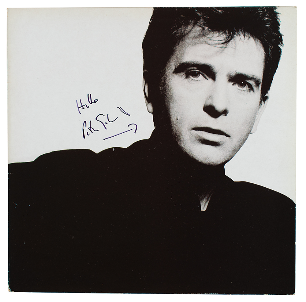 Appraisal: So album by Peter Gabriel signed on the front cover