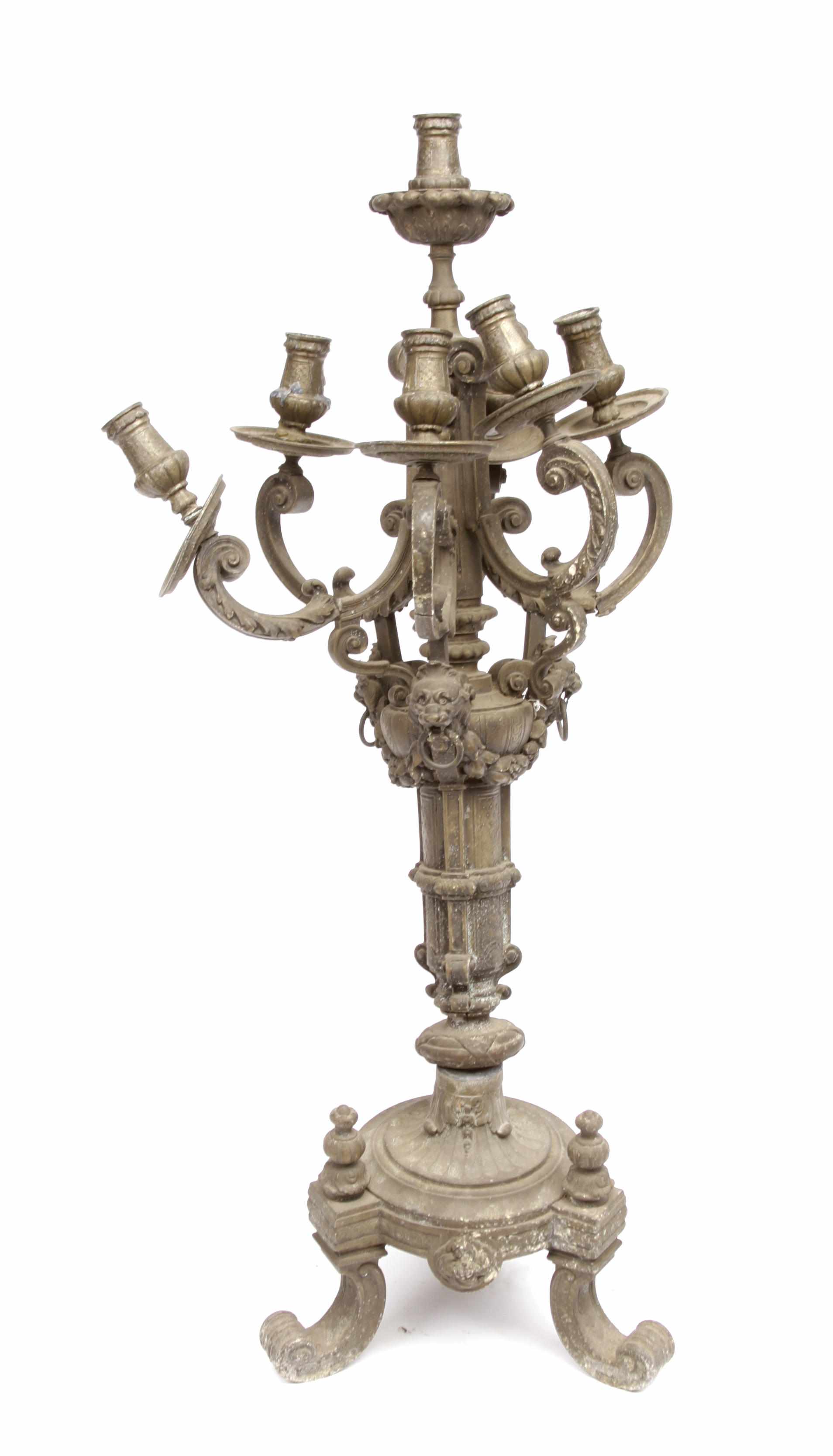 Appraisal: A Napoleon III bronze candelabrum third quarter th century heavy