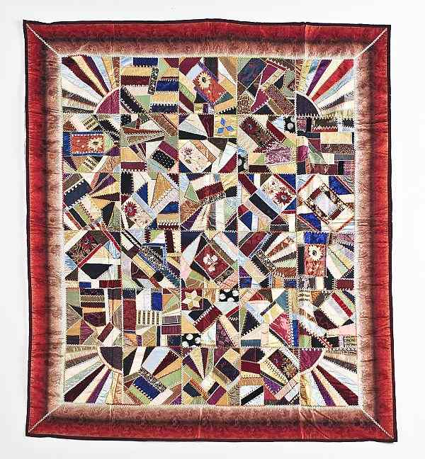 Appraisal: Two Victorian crazy quilts x and x