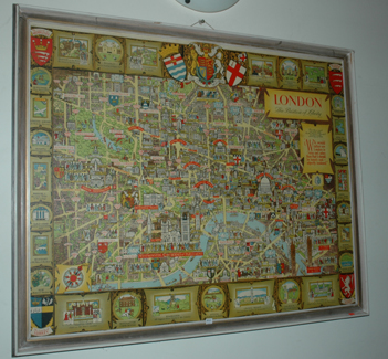 Appraisal: FRAMED MAP OF LONDON