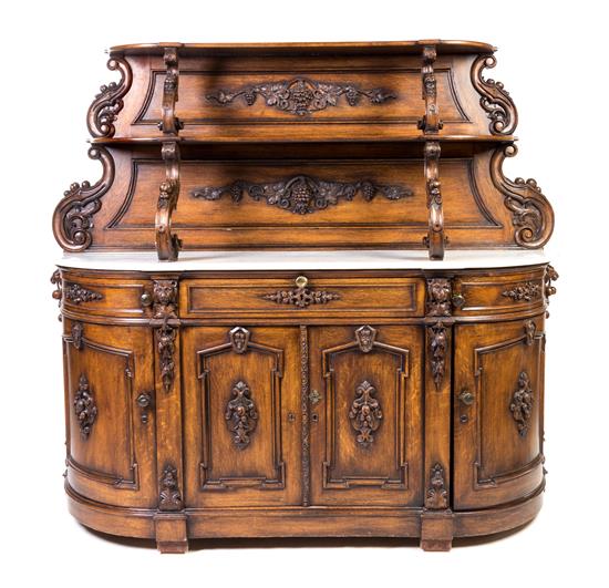 Appraisal: Sale Lot A Victorian Oak Sideboard manner of alexander roux