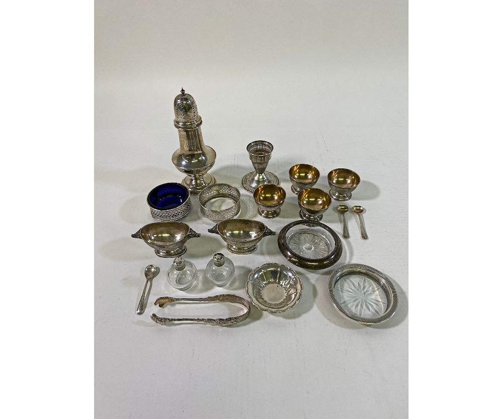 Appraisal: Sterling Silver Tableware Sterling silver tableware to include two open