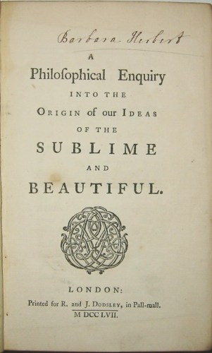 Appraisal: BURKE EDMUND A Philosophical Enquiry into the Origin of our