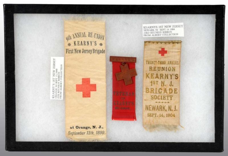 Appraisal: Lot of Kearny's NJ Brigade Ribbons Description Includes two Kearny's