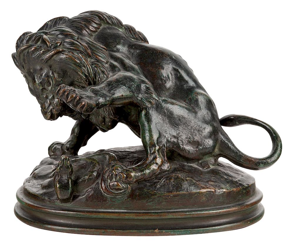 Appraisal: ANTOINE-LOUIS BARYE FRENCH - ANTOINE-LOUIS BARYE FRENCH - Lion au