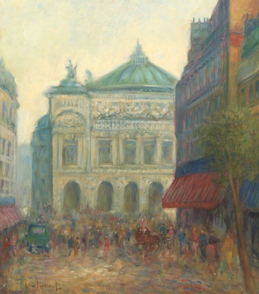 Appraisal: HANS NOWAK GERMAN - x Paris scene Oil on canvas