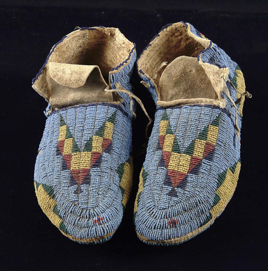 Appraisal: CEREMONIAL MOCCASINS SIOUX CIRCA S During the last two decades