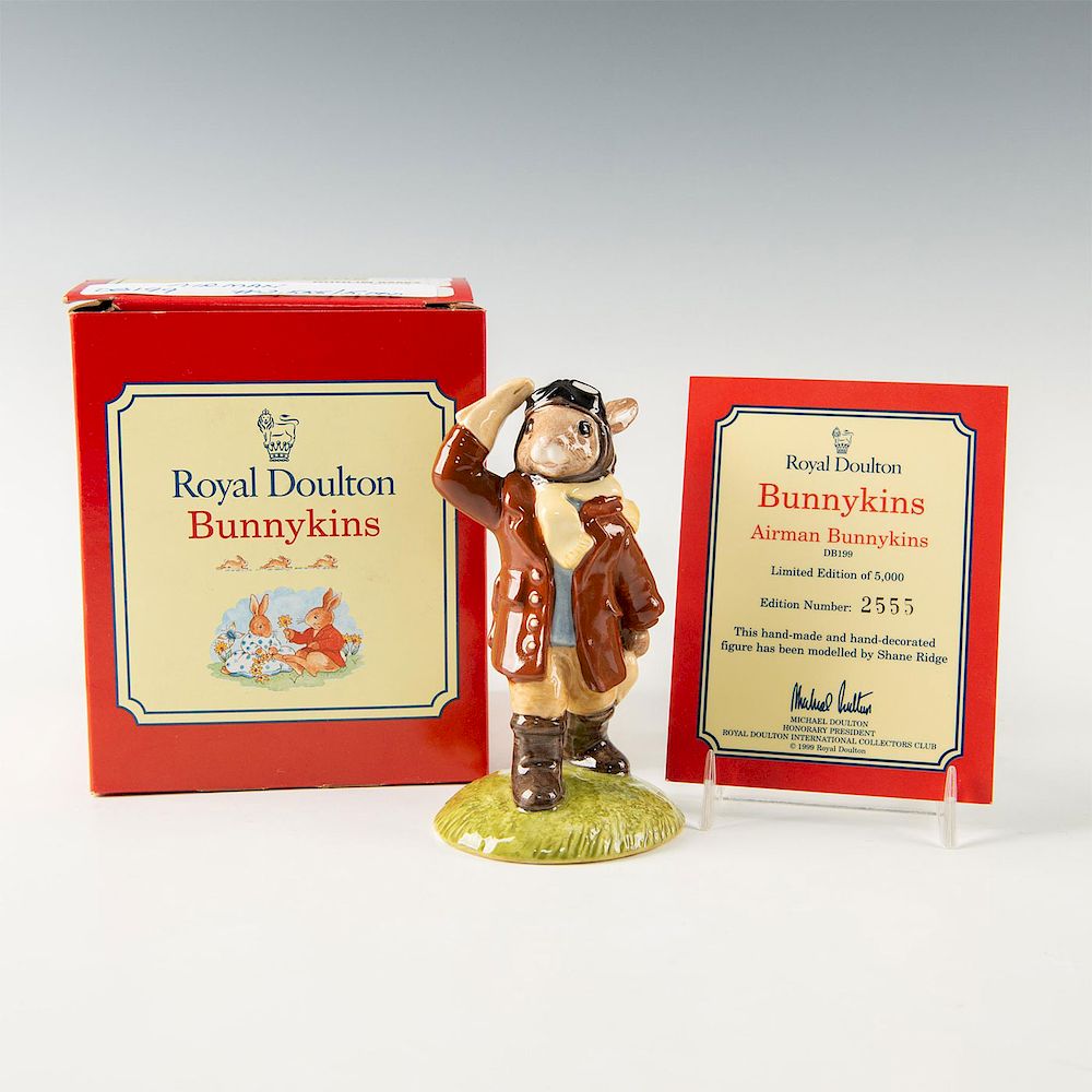 Appraisal: ROYAL DOULTON BUNNYKINS FIGURINE AIRMAN DB Limited edition of figurines