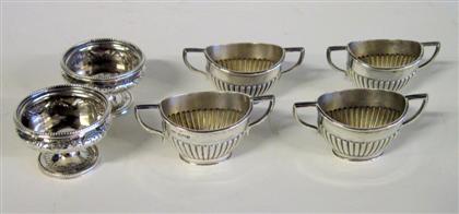 Appraisal: Group of Victorian sterling silver open saltsvarious makers sheffield late