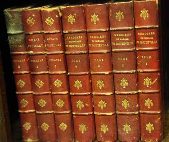 Appraisal: THEATRE COMPLET DE EMILE AUGIER five vols red leather Paris