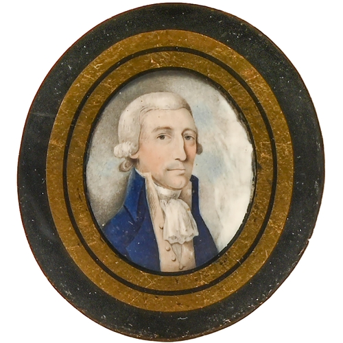 Appraisal: English School late th c - Portrait Miniature of a