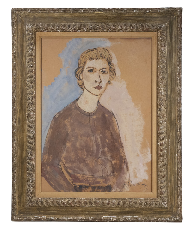 Appraisal: FRITZ WIMMER GERMANY - Portrait of a Woman gouache on