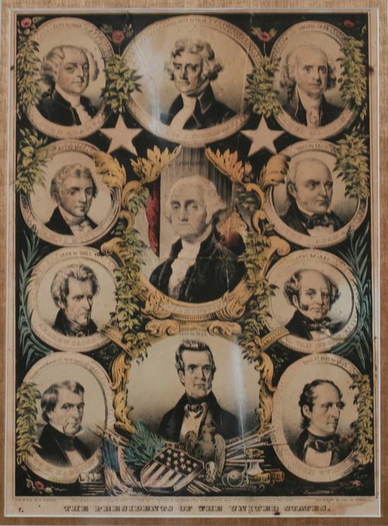 Appraisal: NATHANIEL CURRIER THE PRESIDENTS OF THE UNITED STATES TO and