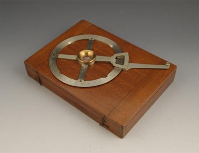 Appraisal: A steel navigator proctractor by Stanley in cm dia in