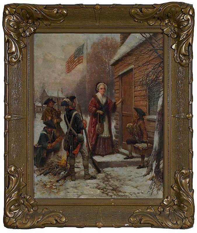 Appraisal: Edward Percy Moran American - Martha Washington at the Tavern