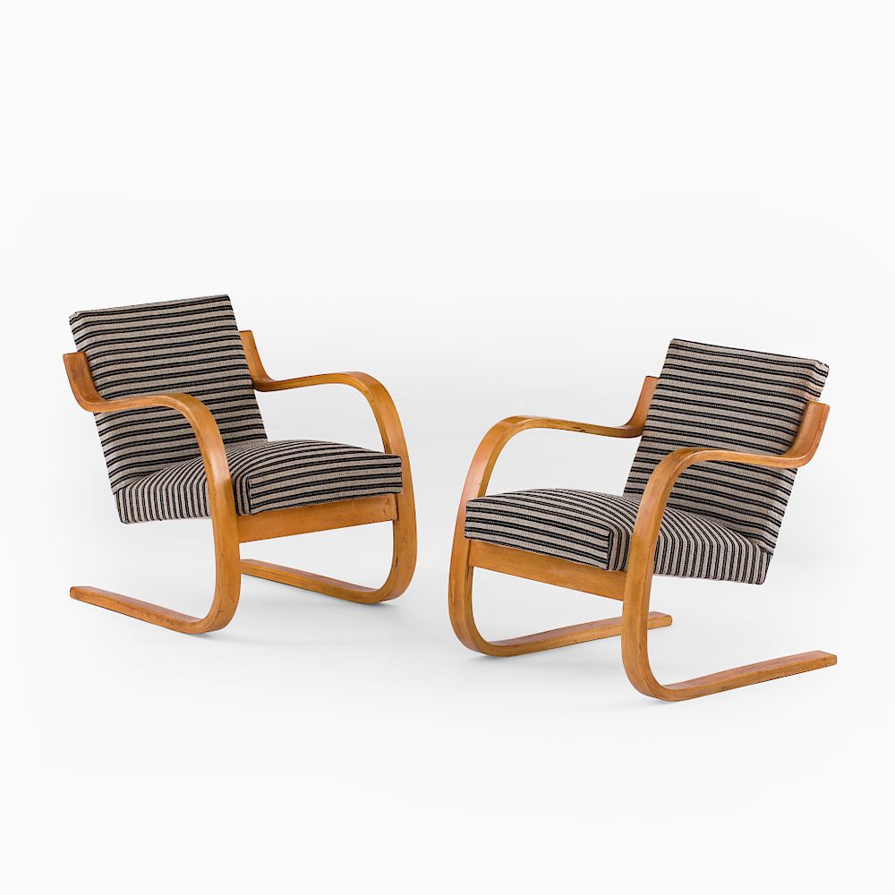 Appraisal: Alvar Aalto A pair of model armchairs designed by Alvar