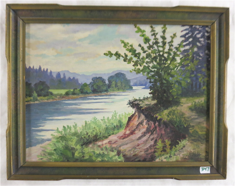 Appraisal: KATE CORDON RAYMOND OIL ON CANVASBOARD Oregon - Willamette River