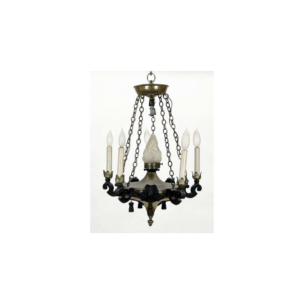 Appraisal: Early th Century Neo-Classical Style Six Light Gilt Metal and