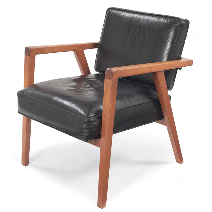 Appraisal: Franco Albini armchair by Knoll s solid birch frame withoriginal