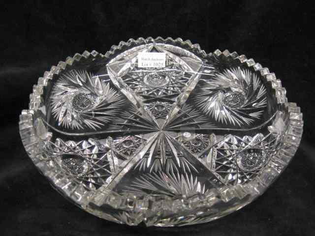 Appraisal: Cut Glass Low Bowl brilliant period '' diameter pinwheel starburst