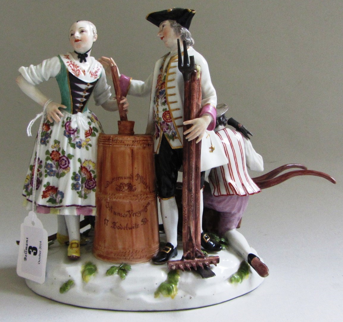 Appraisal: A Meissen porcelain group emblematic of Agriculture late th century