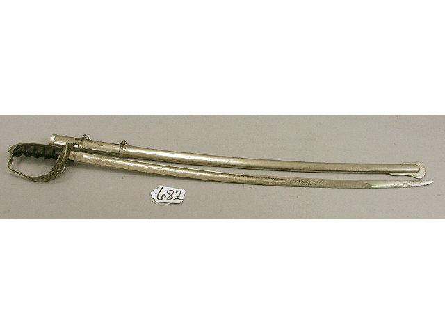 Appraisal: US officer's sword with fancy blade original scabbard by H