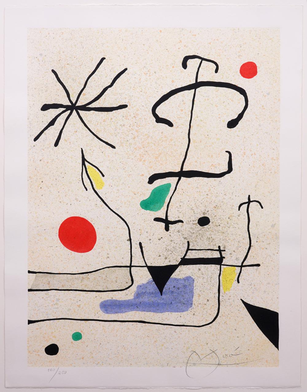 Appraisal: JEAN MIRO LITHOGRAPH ON PAPERJoan Miro Spain - Signed lower