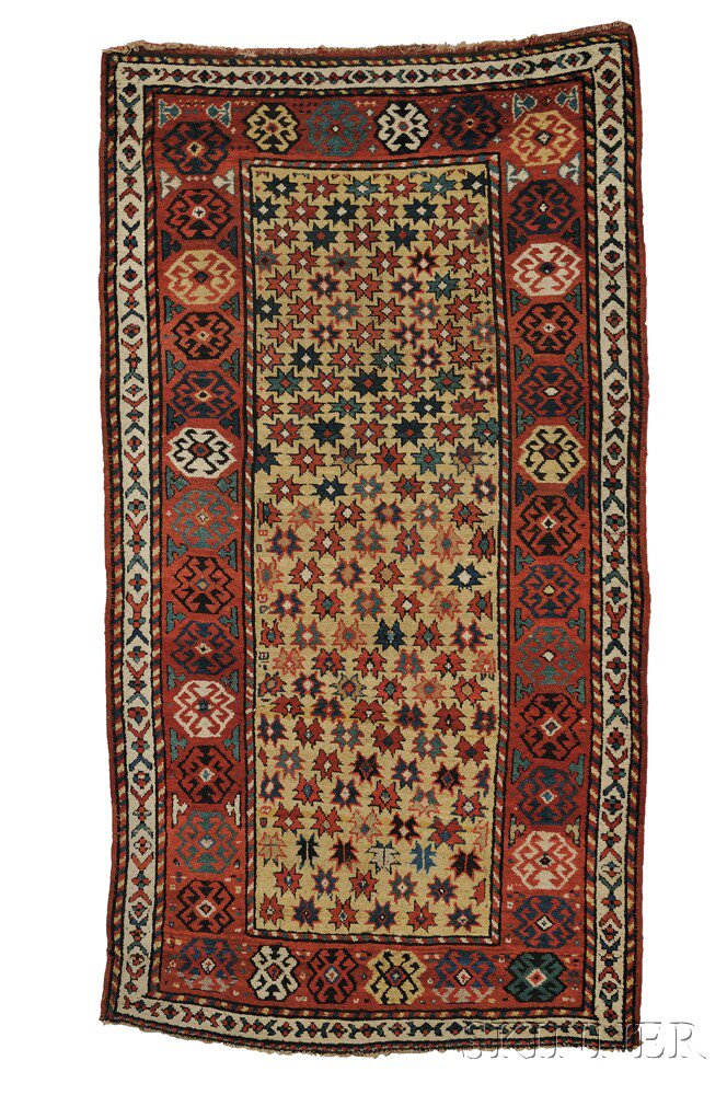 Appraisal: South Caucasian Rug late th century the gold field with