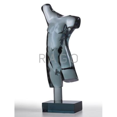 Appraisal: LOREDANO ROSIN - Figural glass sculpture male torso Murano Italy