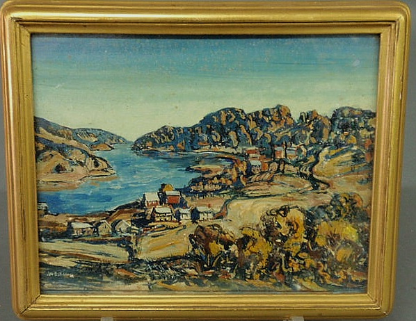 Appraisal: Baum Walter Emerson American - rare miniature oil painting of